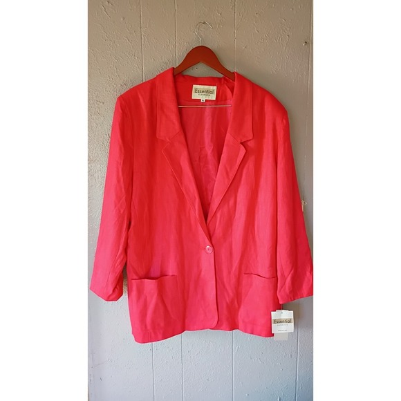Essentials Jackets & Blazers - Women's Coral Blazer XL NWT Essentials Jacket Summer Spring Workwear Buisness